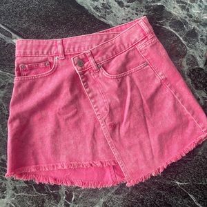 Steve Madden Kyla Pink Denim Skirt